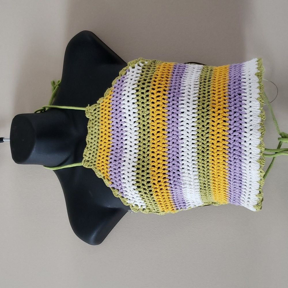 ZARA Crochet halter crop top